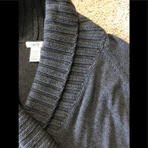 Cache sweater Tunic size L Wrap Lace Up Side Acrylic Nylon Wool - Picture 8 of 15